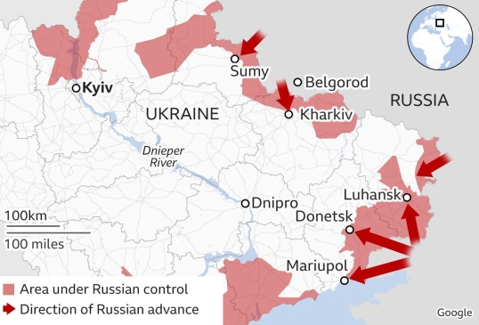 area under russian control