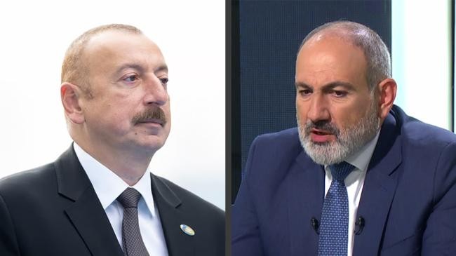 armenias prime minister nikol pashinyan and azerbaijans president ilham aliyev