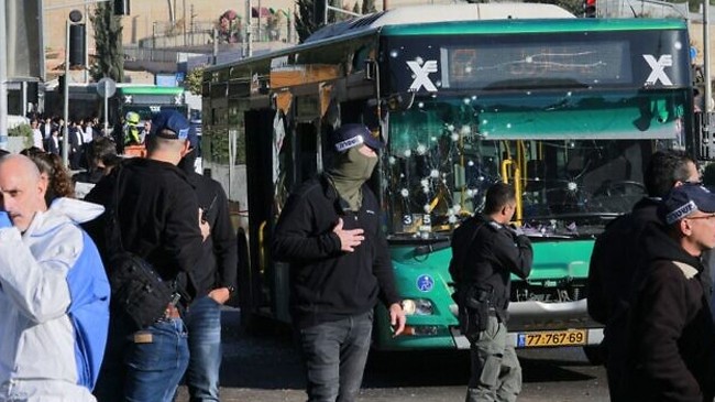 attacked bus