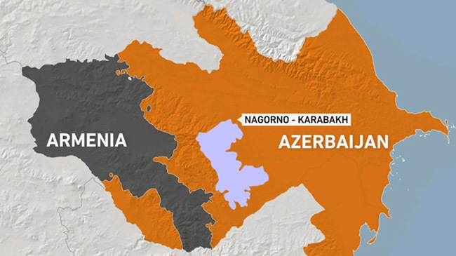azerbaijan armenia map
