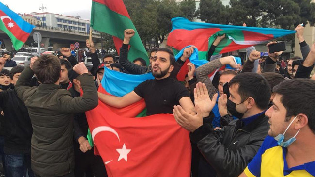 azeri people joy after recovered shusha