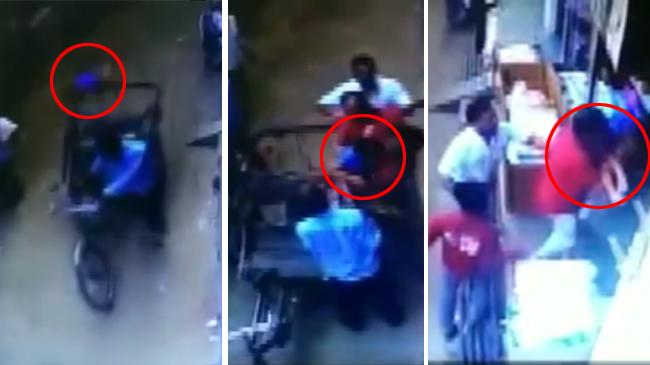baby fall in rickshaw