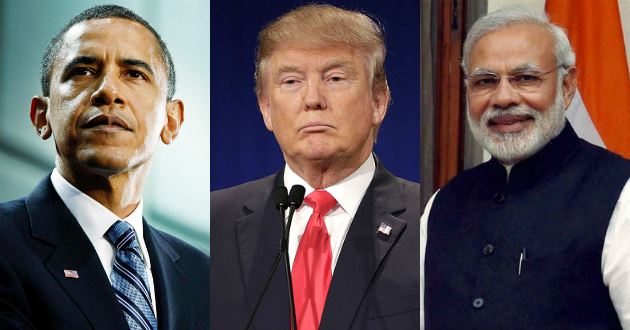 barack obama donald trump and narendra modi