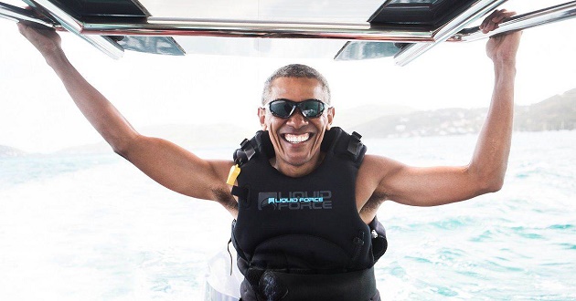 barack obama in british Virgin Islands