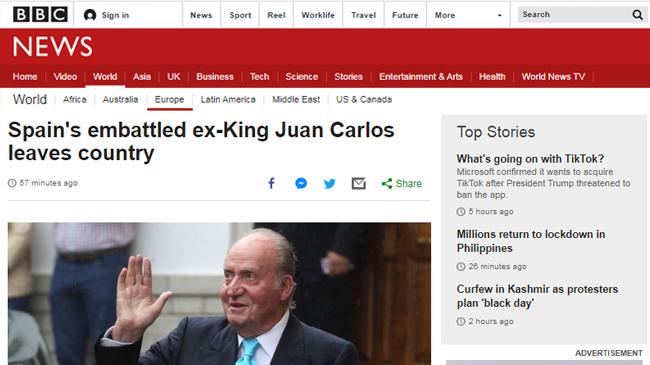 bbc news about spain king