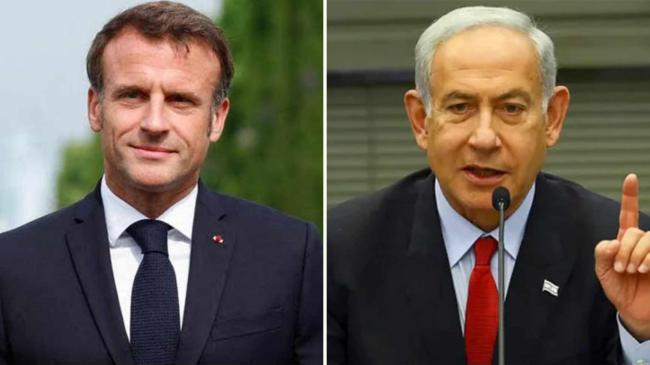 benjamin netanyahu and emmanuel macron 1