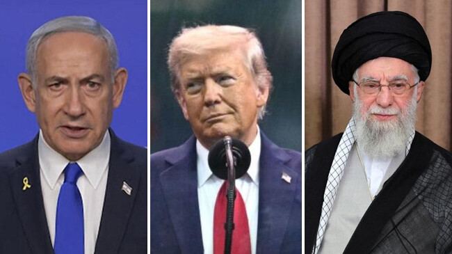 benjamin netanyahu donald trump and ayatollah ali khamenei