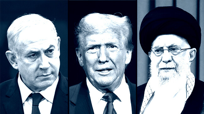 benjamin netanyahu donald trump and ayatullah al khomeini