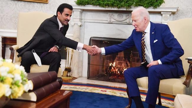 biden and qatar emir