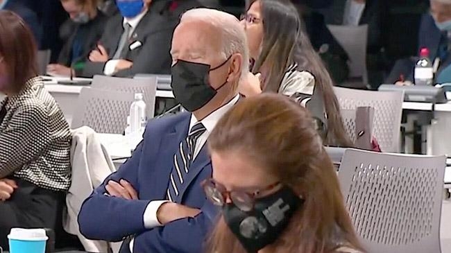 biden fall asleep climate summit