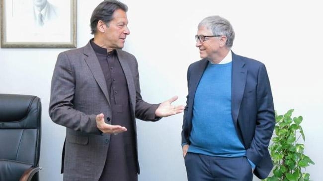 bill gates met imran khan pakistan inner