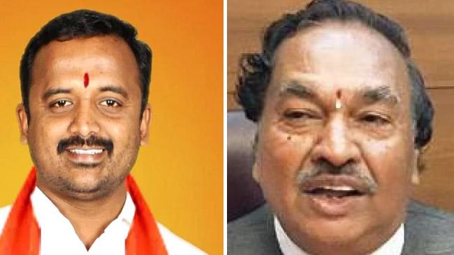 bjp member santhosh patil k s eeshwarappa