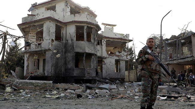 blusted building in afgan