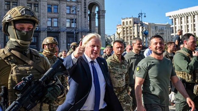 boris johnson in kiev