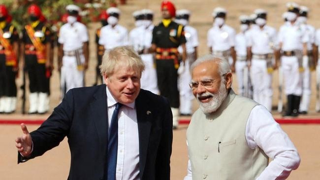 boris johnson narendra modi delhi