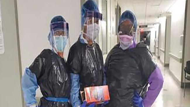 british doctors using polythinn ppe