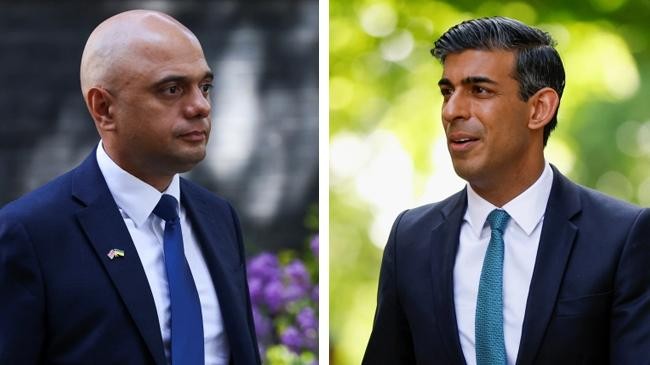 british health minister sajid javid and finance minister rishi sunak