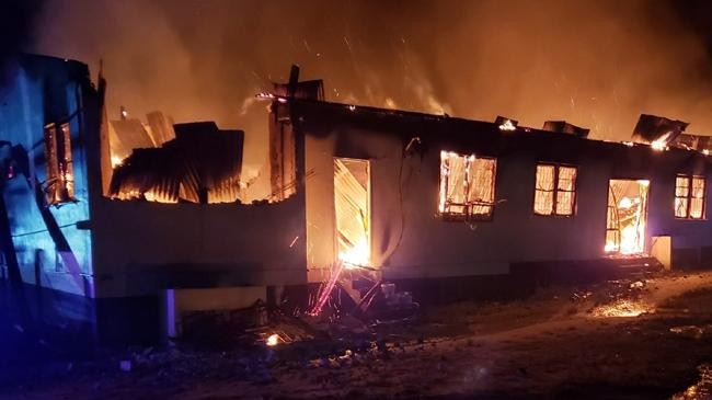 burns down school dorm