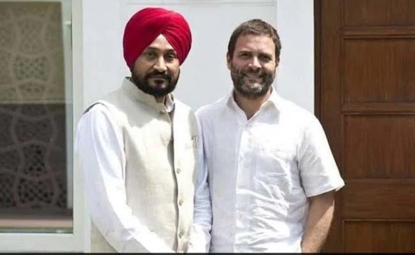 charanjit singh channi with rahul ghandi