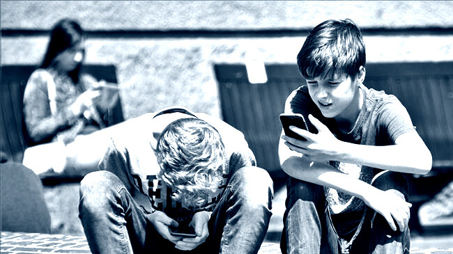 child with mobile