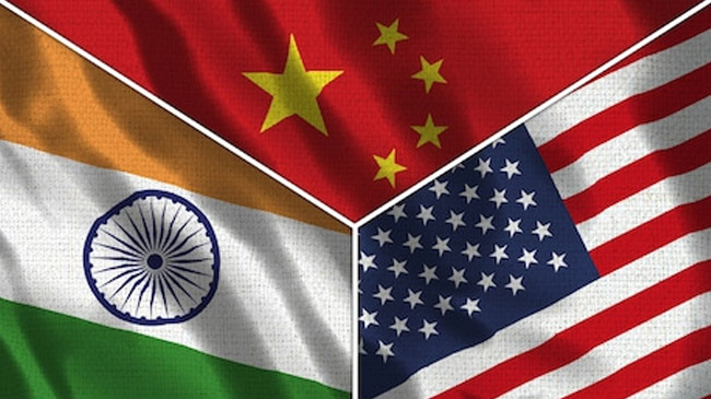 china india us flag