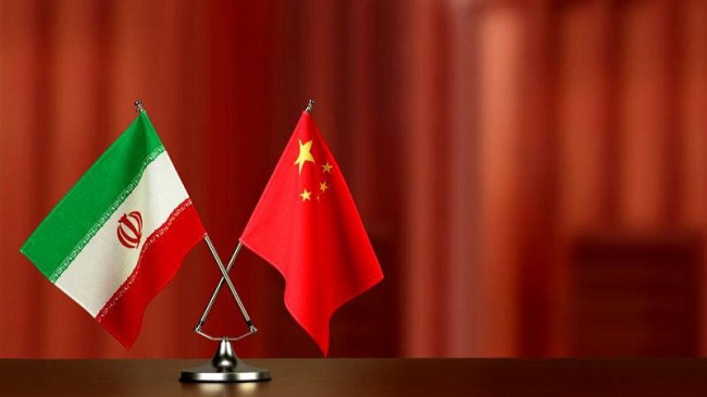 china iran flags