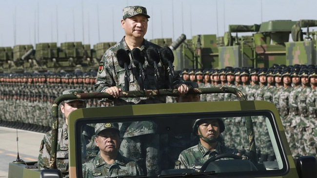 china president with army