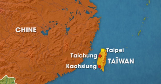 chine taiwan map