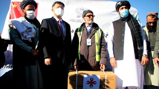 chinese ambassador hands over vaccines afghan