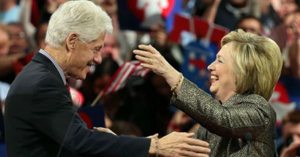 clinton seeking support for his wife hillary