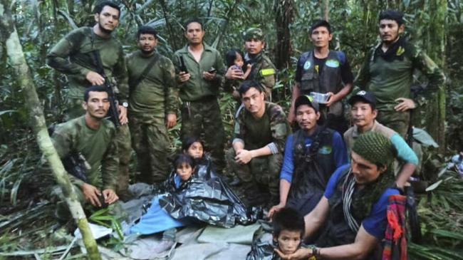 colombia plane crash 4 child rescue