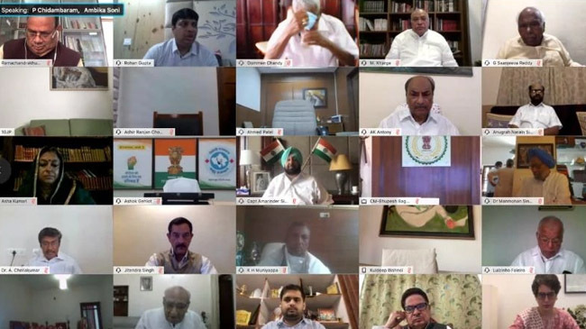congress working committee meeting
