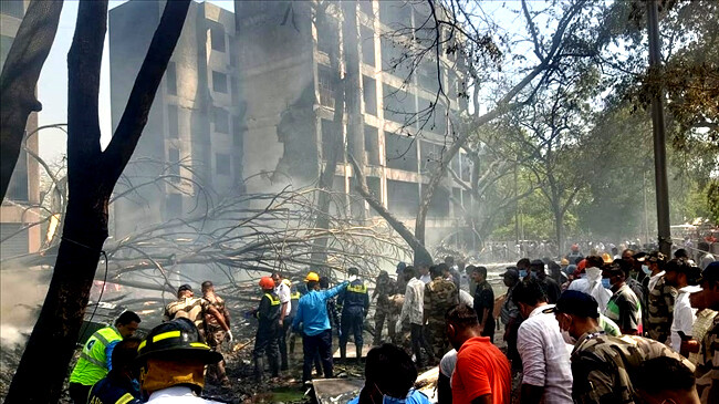 crashed air india plane