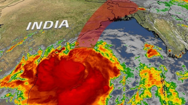 cyclone fani position in map wednesday