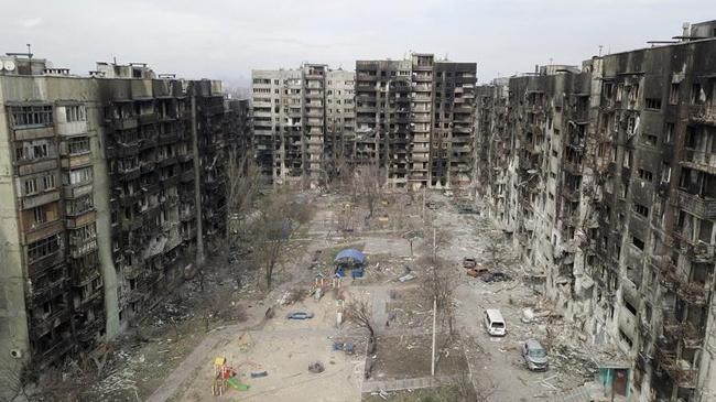 destroyed town in ukraine