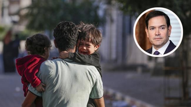 displaced gazans and marco rubio