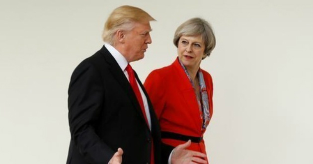 donald trump and british pm theresa may