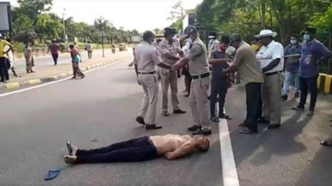 dr sudhakar rao of india was beating by police