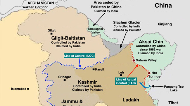 east ladakh border map
