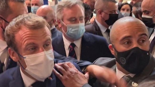 emanuel macron french president egg thrown