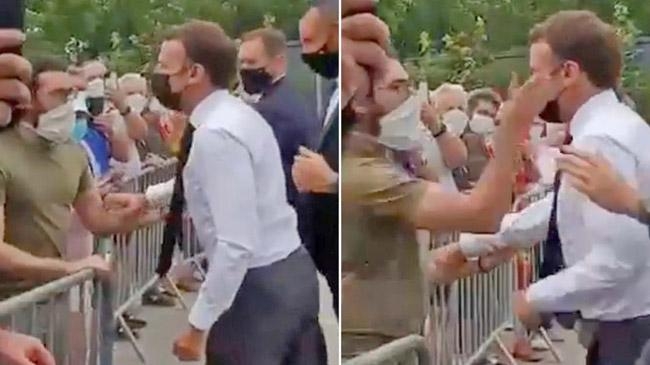 emanuel macron french president slap