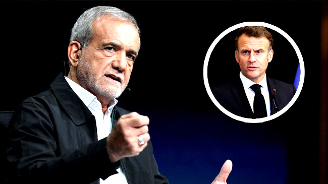 emmanuel macron and masoud pezeshkian