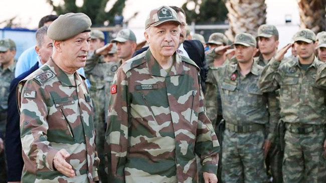 erdoan with turkey army