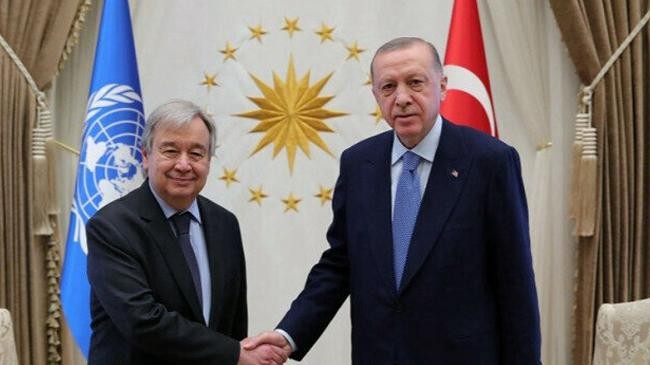 erdogan receives antonio guterres ankara