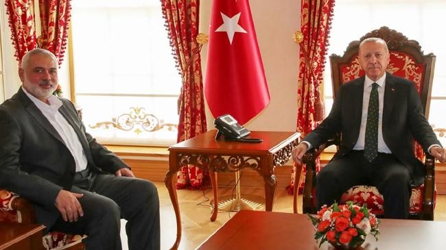 erdogan with hamas leader
