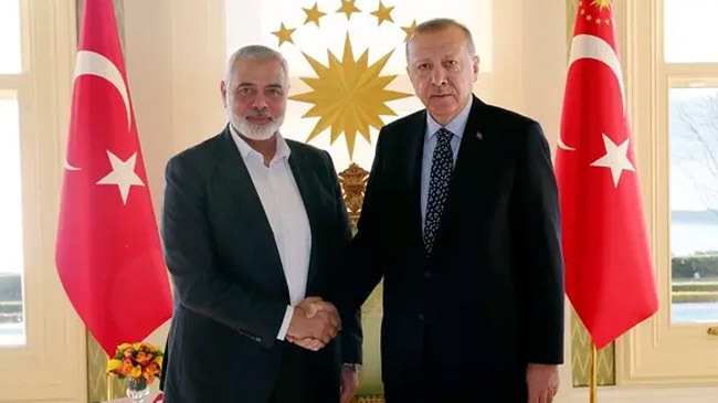 erdogan with ismail haniyeh