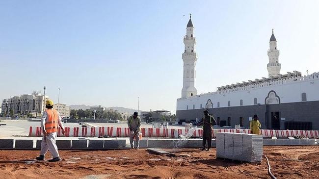 expansion work has begun at the quba mosque