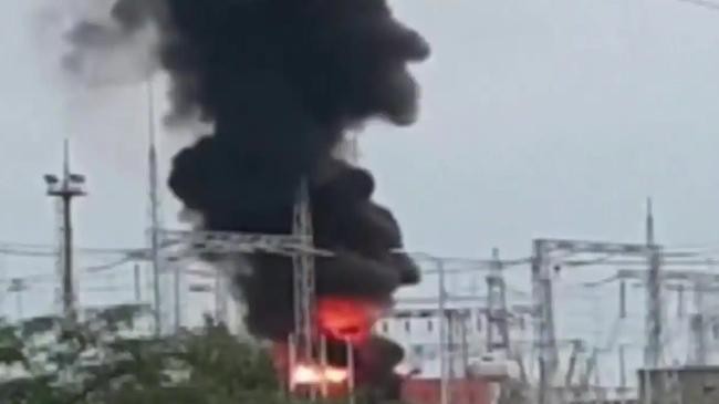 explosion in electrycity station