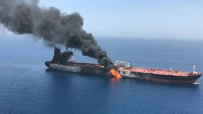 explosion in iranian tanker