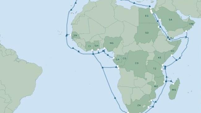 facebook cable around africa map